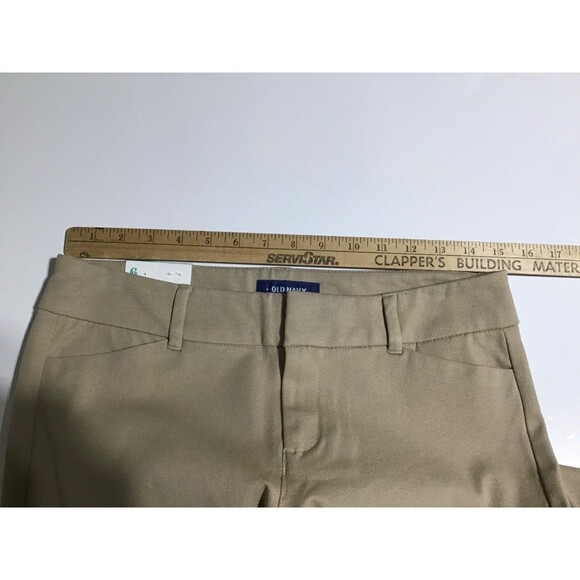 Old Navy Pixie Pants Chino Womens Sz 6 Mid Rise Tan Light Brown Ankle Preppy - Picture 10 of 14